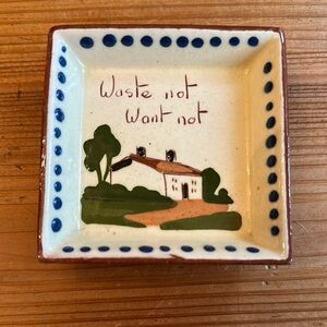 Charming English Ceramic Dish with Rustic Design